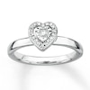 Thumbnail Image 1 of Stackable Diamond Promise Ring 1/8 ct tw Sterling Silver