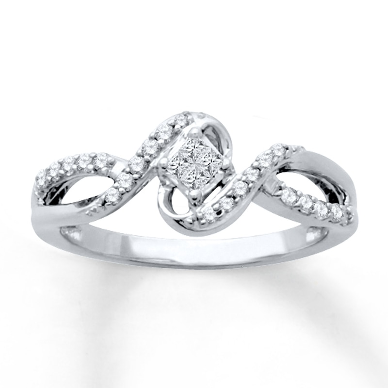 Diamond Ring 1/4 carat tw Sterling Silver
