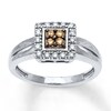 Thumbnail Image 1 of Brown Diamond Ring 1/4 ct tw Round-cut Sterling Silver
