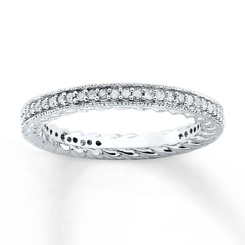 Main Image 1 of Stackable Diamond Ring 1/3 ct tw Round-cut Sterling Silver