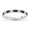 Thumbnail Image 0 of Black & White Diamond Stackable Ring 1/4 ct tw Sterling Silver