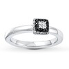 Thumbnail Image 0 of Black/White Diamond Ring 1/6 ct tw Diamonds Sterling Silver