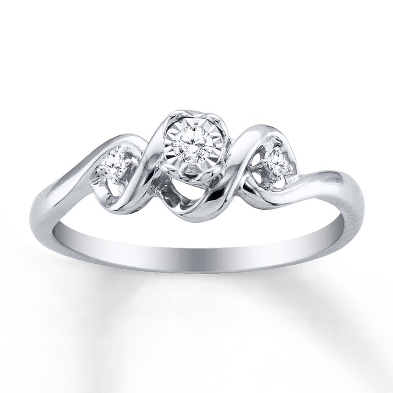 Main Image 1 of Diamond Ring 1/15 carat tw Sterling Silver