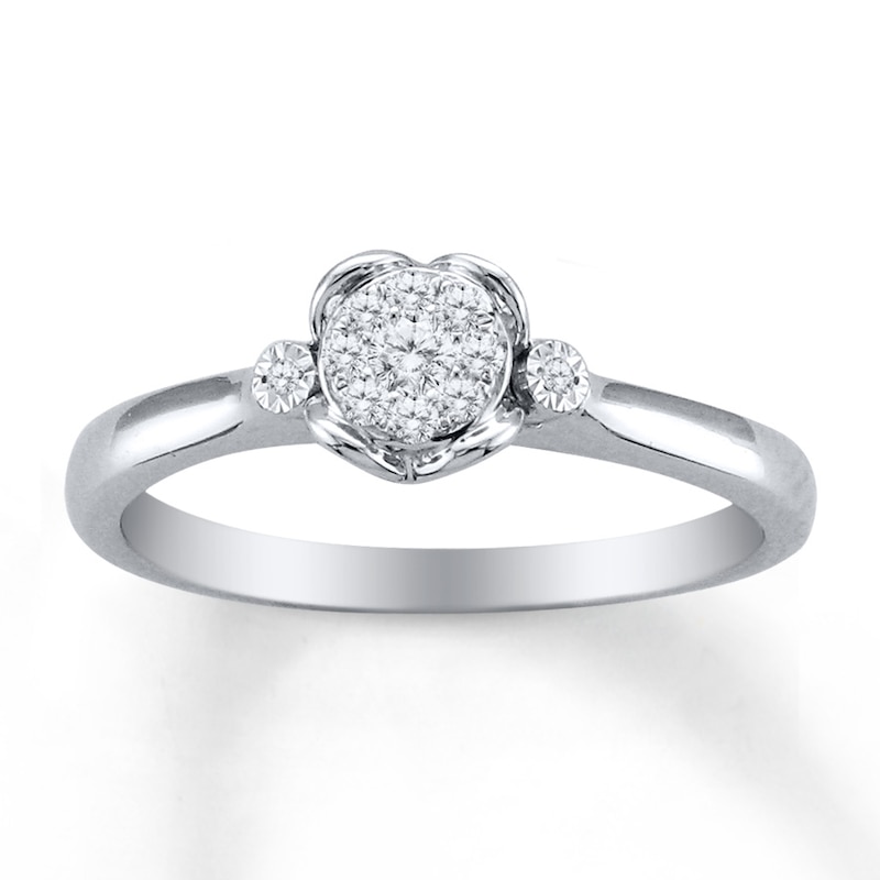 Main Image 1 of Diamond Ring 1/8 carat tw Sterling Silver