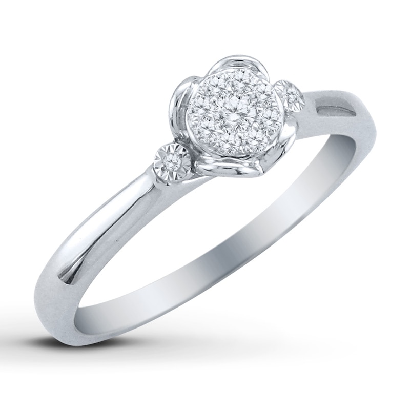 Diamond Ring 1/8 carat tw Sterling Silver