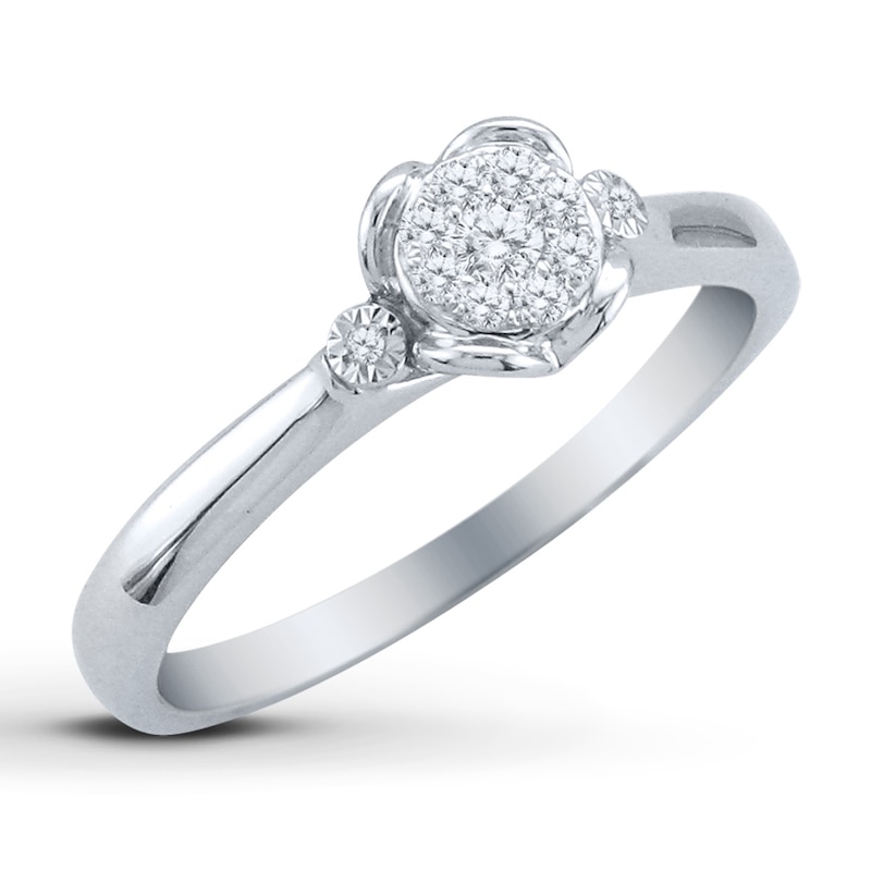 Main Image 2 of Diamond Ring 1/8 carat tw Sterling Silver