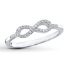 Thumbnail Image 0 of Diamond Infinity Ring 1/10 ct tw Round-cut Sterling Silver