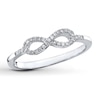 Thumbnail Image 1 of Diamond Infinity Ring 1/10 ct tw Round-cut Sterling Silver