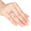 Thumbnail Image 3 of Diamond Solitaire Flower Promise Ring 1/8 ct tw 10K Rose Gold