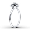 Thumbnail Image 2 of Diamond Solitaire Flower Promise Ring 1/20 ct tw Sterling Silver