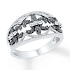 Thumbnail Image 0 of Black/White Diamond Ring 1/4 ct tw Round-cut Sterling Silver