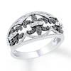 Thumbnail Image 1 of Black/White Diamond Ring 1/4 ct tw Round-cut Sterling Silver