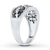 Thumbnail Image 2 of Black/White Diamond Ring 1/4 ct tw Round-cut Sterling Silver
