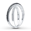 Thumbnail Image 2 of Black Diamond Ring 1/20 ct tw Round-cut Sterling Silver