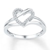 Thumbnail Image 1 of Diamond Heart Ring 1/20 ct tw Round-cut Sterling Silver