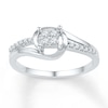 Thumbnail Image 1 of Diamond Quad Wraparound Promise Ring 1/6 ct tw Sterling Silver