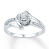 Diamond Promise Ring 1/6 ct tw Round-cut 10K White Gold