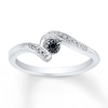 Thumbnail Image 1 of Diamond Promise Ring 1/6 ct tw Black/White Sterling Silver