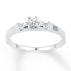 Diamond Promise Ring 1/10 Carat Round-cut Sterling Silver