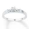 Thumbnail Image 1 of Round-Cut Diamond Solitaire Promise Ring 1/10 ct tw Sterling Silver