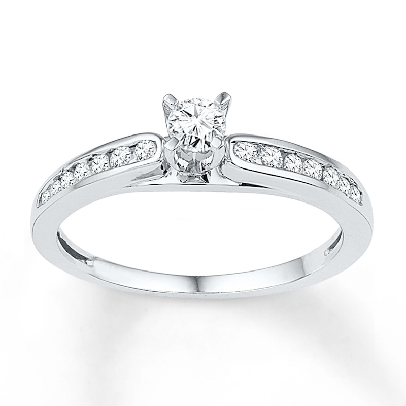 Main Image 1 of Diamond Promise Ring 1/3 ct tw 10K White Gold