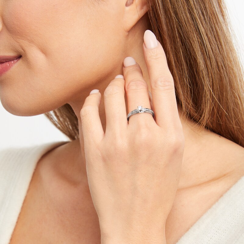 Main Image 2 of Diamond Promise Ring 1/3 ct tw 10K White Gold