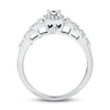 Thumbnail Image 2 of Diamond Cushion Halo Promise Ring 1/5 ct tw Sterling Silver