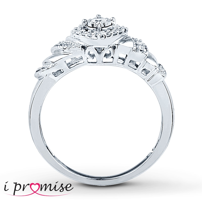 Diamond Promise Ring 1/5 ct tw Round-cut Sterling Silver