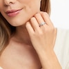 Thumbnail Image 3 of Diamond Cushion Halo Promise Ring 1/5 ct tw Sterling Silver