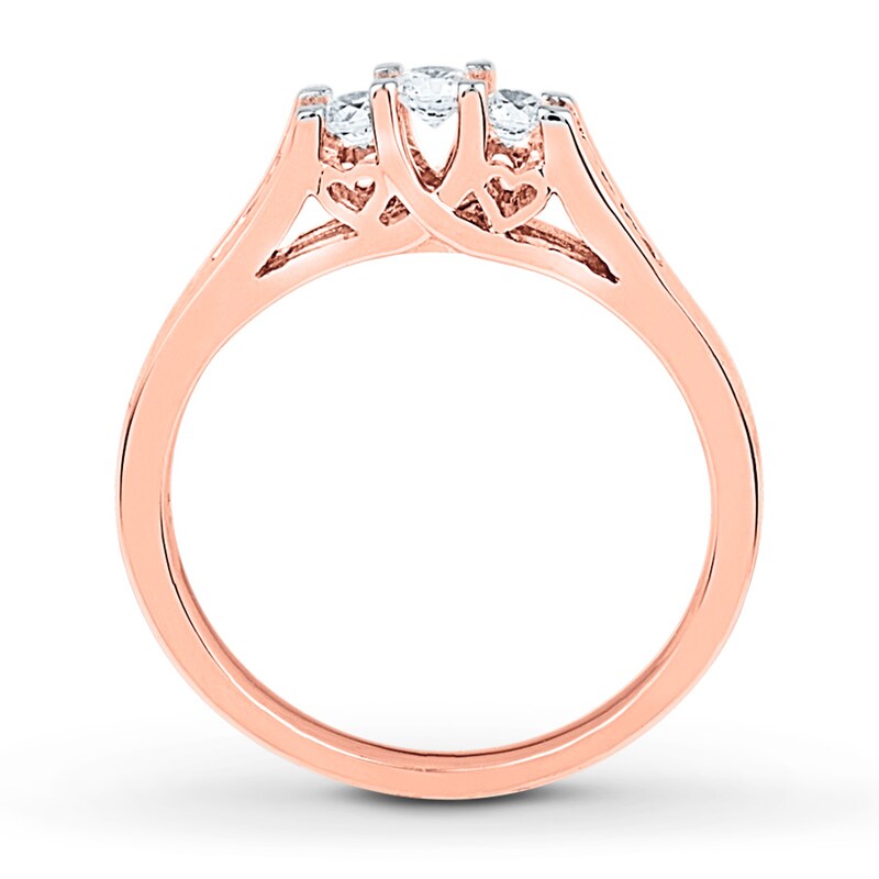 Diamond Promise Ring 1/4 ct tw Round-cut 10K Rose Gold