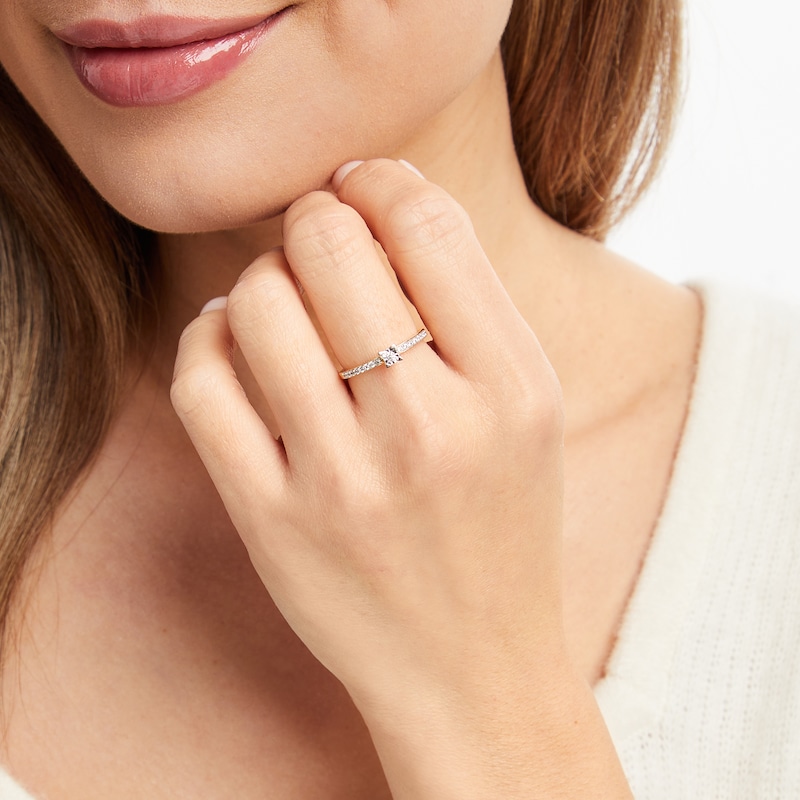 Main Image 2 of Diamond Promise Ring 1/6 ct tw 10K Yellow Gold