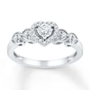 Thumbnail Image 0 of Diamond Heart Promise Ring 1/5 ct tw Round-cut Sterling Silver