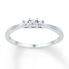Thumbnail Image 1 of Diamond Three-Stone Promise Ring 1/20 ct tw 10K White Gold