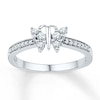 Thumbnail Image 0 of Diamond Butterfly Ring 1/4 ct tw Round-cut 10K White Gold