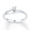 Diamond Promise Ring 1/15 Carat Round-cut Sterling Silver