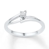 Thumbnail Image 1 of Diamond Solitaire Bypass Promise Ring 1/15 ct tw Sterling Silver