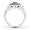 Thumbnail Image 2 of Black/White Diamond Ring 1/4 ct tw Round-cut Sterling Silver