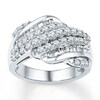 Thumbnail Image 0 of Diamond Ring 1 ct tw Baguette/Round 10K White Gold