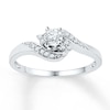Thumbnail Image 1 of Diamond Bypass Promise Ring 1/6 ct tw 10K White Gold
