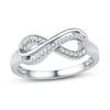 Diamond Infinity Ring 1/10 ct tw Round-cut 10K White Gold