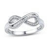 Thumbnail Image 1 of Diamond Infinity Ring 1/10 ct tw Round-cut 10K White Gold