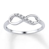 Thumbnail Image 0 of Diamond Infinity Ring 1/20 ct tw Round-cut 10K White Gold
