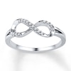 Thumbnail Image 1 of Diamond Infinity Ring 1/15 ct tw Round-cut 10K White Gold