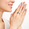 Thumbnail Image 2 of Blue/White Diamond Ring 1/4 ct tw Round-cut Sterling Silver