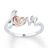 Thumbnail Image 1 of Heart Ring Diamond Accent Sterling Silver & 10K Rose Gold