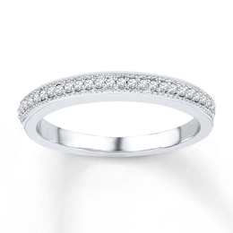 Diamond Anniversary Ring 1/4 ct tw Round-cut Sterling Silver