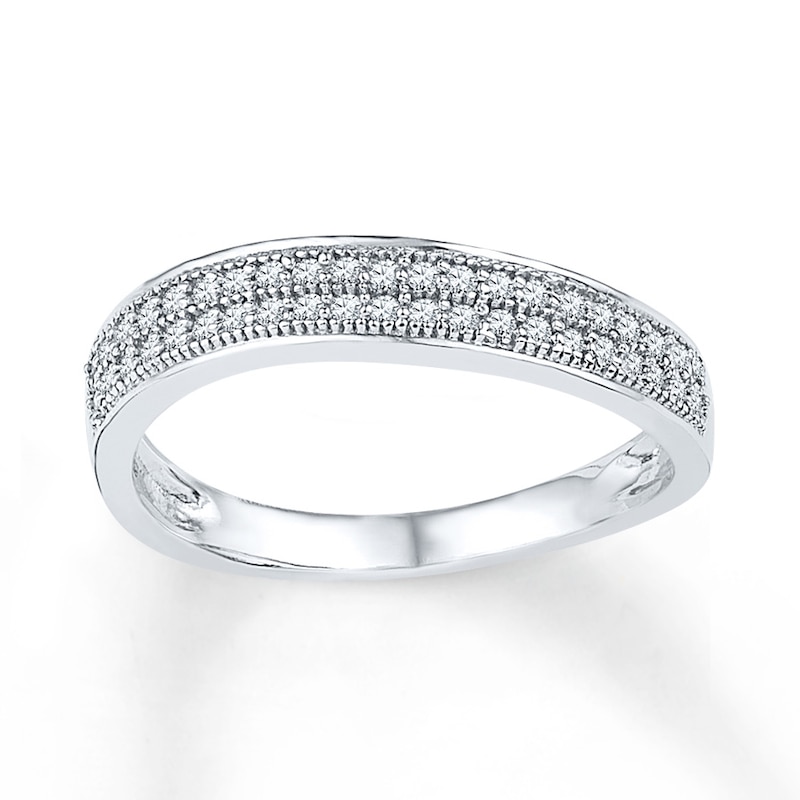 Main Image 1 of Diamond Anniversary Ring 1/5 ct tw Round-cut Sterling Silver