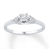 Thumbnail Image 1 of Diamond Chevron Sides Promise Ring 1/10 ct tw 10K White Gold