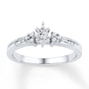 Thumbnail Image 1 of Marquise-Cut Diamond Promise Ring 1/5 ct tw Sterling Silver