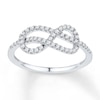 Thumbnail Image 0 of Diamond Infinity Ring 1/4 ct tw Round-cut Sterling Silver
